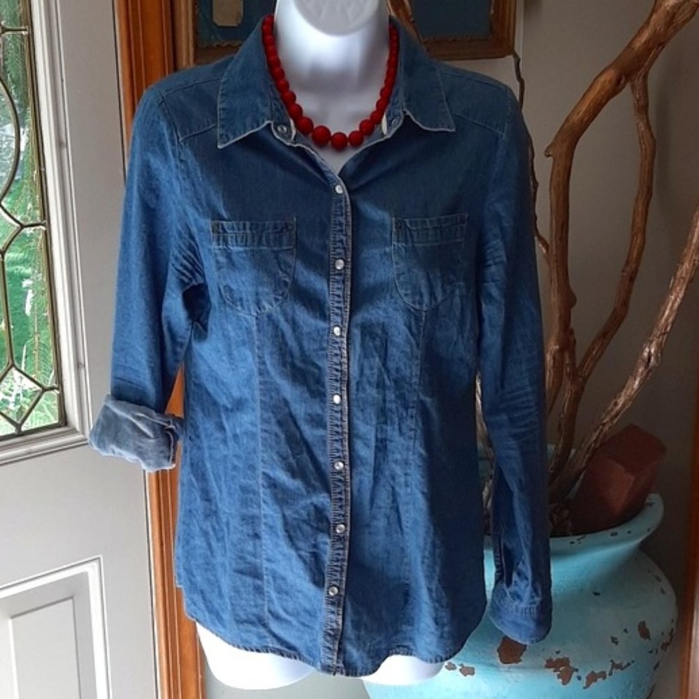 Girl Krazy by Krazy Kat "Denim" button down shirt